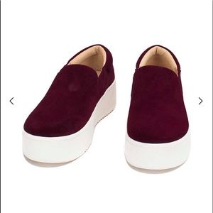 NIB Yellow Box Leather Flatform Shoes- Harmonee Size 8 in Merlot